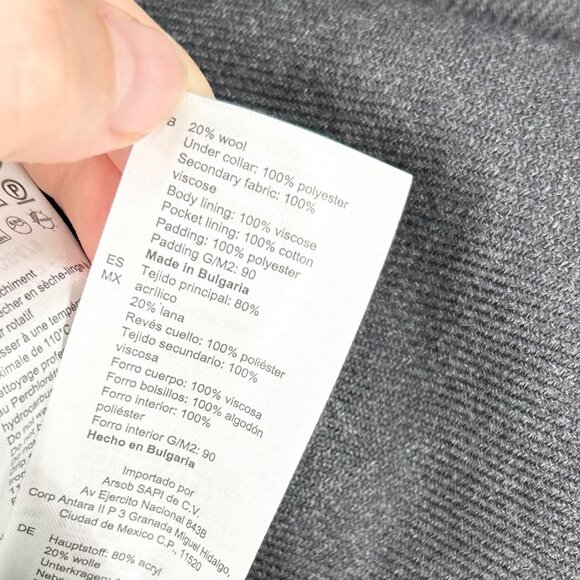 NWOT Sandro Contrasting Lapel Wool Blend Blazer Jacket - Picture 10 of 10